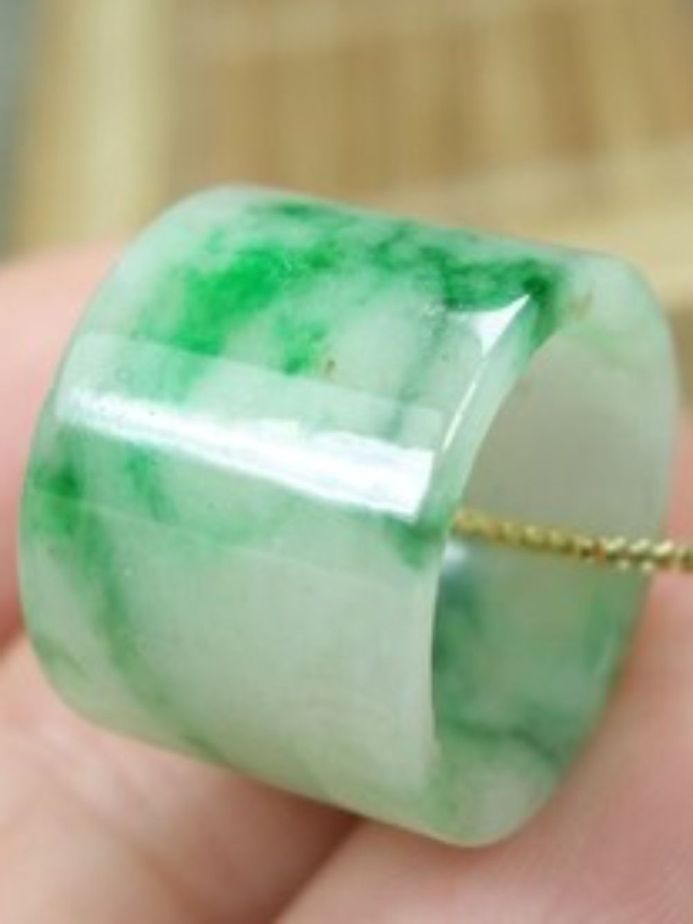 Certified Green Burma 100% Natural A jadeite Jade pendant~LuLuTONG 路路通 转运珠